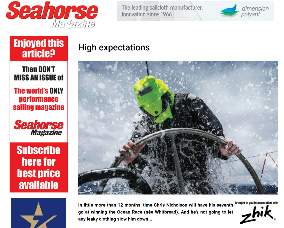 Seahorse Magazine | Zhik OFS800