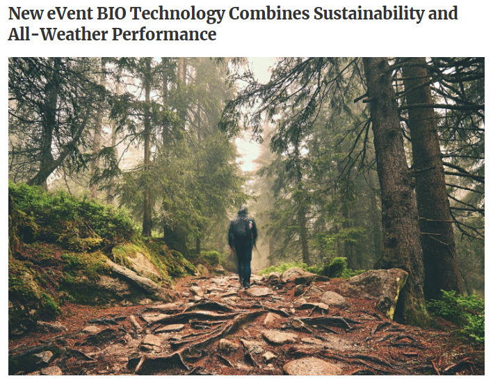eVent BIO Technology Combines Sustainability and All-Weather Performance